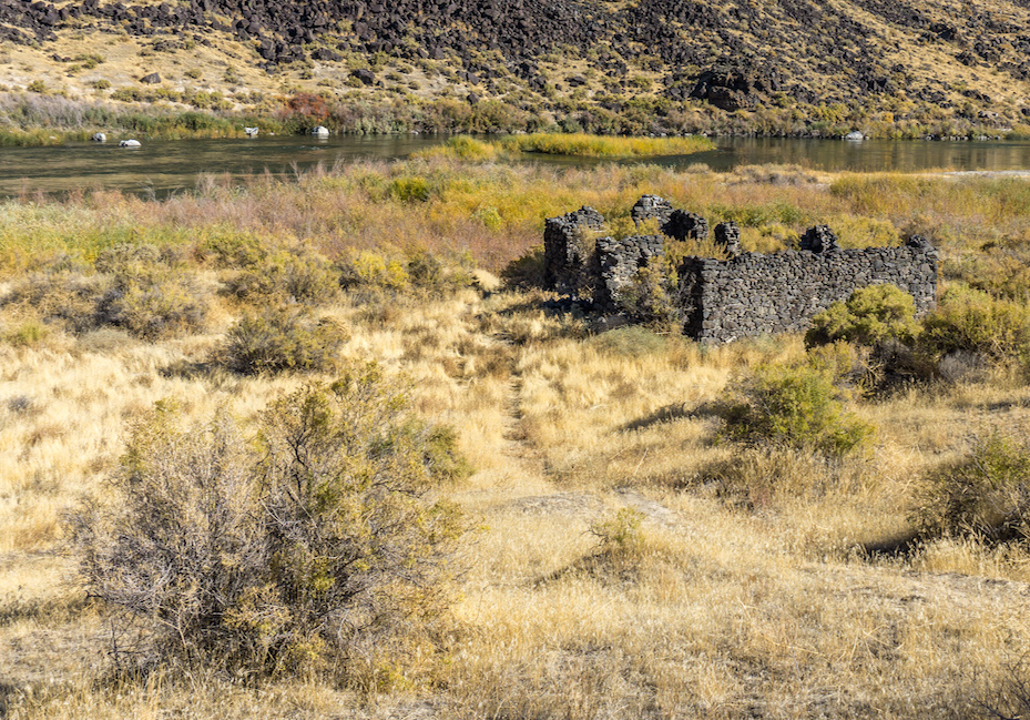 View of Wees Bar Stone House from the trail